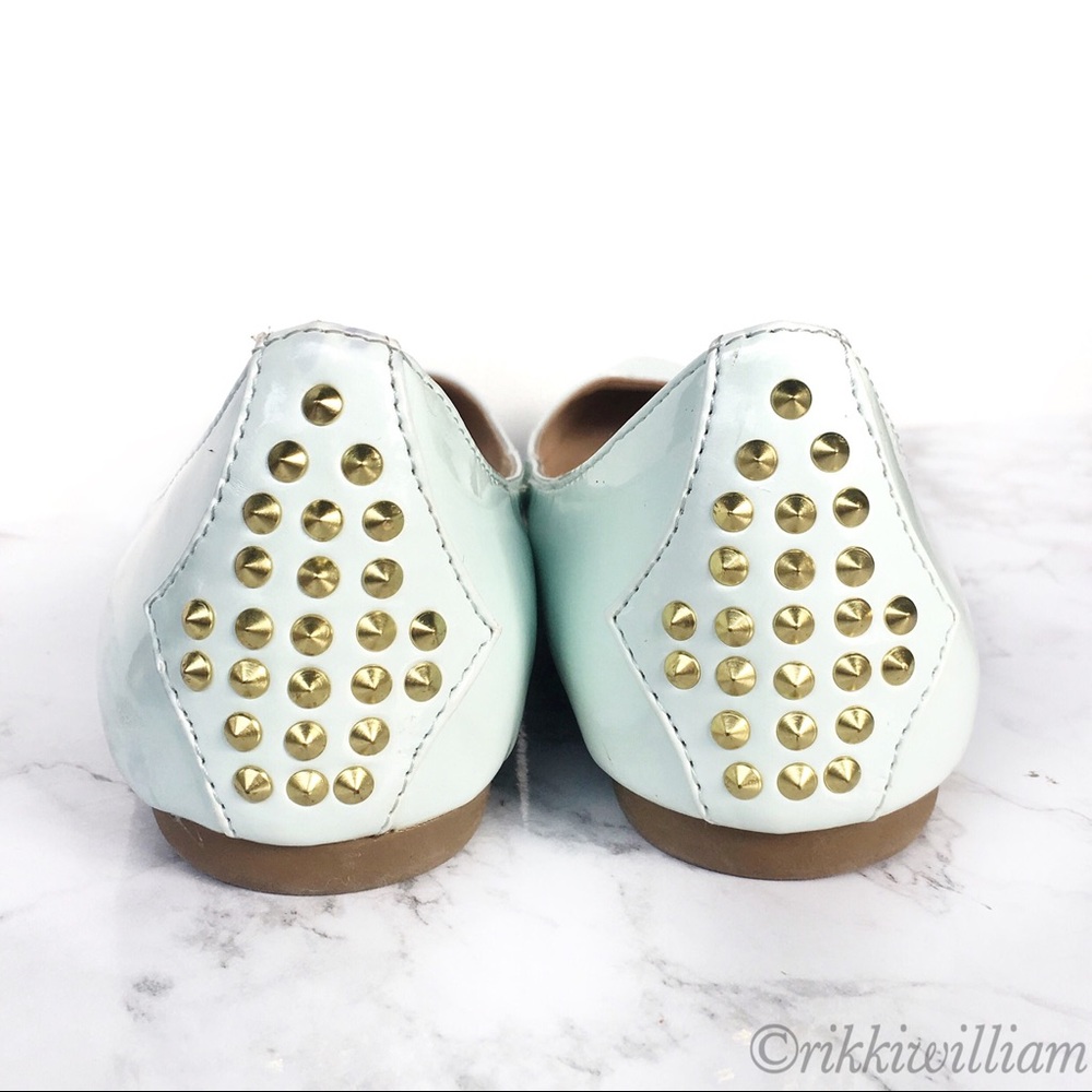 NWOT Mossimo - Mint Gold Studded Flats